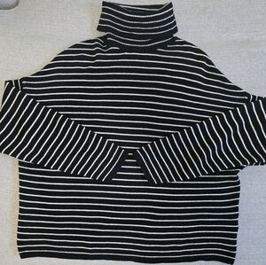 All Saints black and white turtle neck sweater